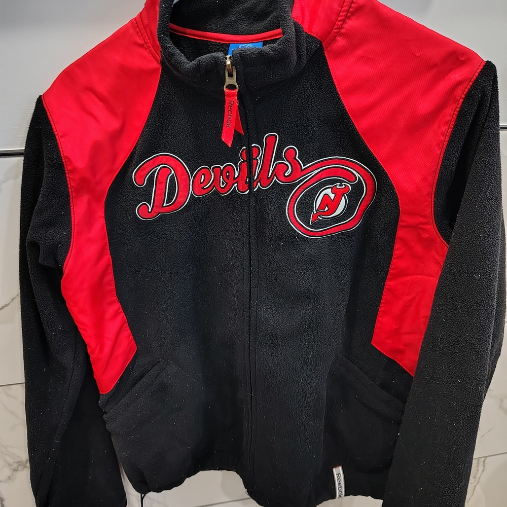 New Jersey Devils Reebok Red and Black Jacket